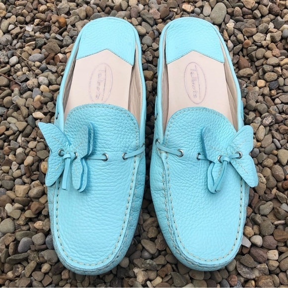 TALBOTS Slip On Mint Gisele Leather Loafers Slides Flats BUTTERFLY SHOES 5.5 B‍‍ - Picture 12 of 16